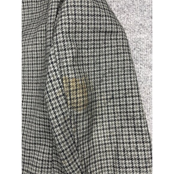Guess Jacket Womens Small Gray Houndstooth Military Utility Wool Blend Coat - Picture 8 of 8